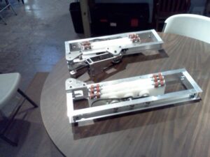 Two halves assembled and linear actuator installed.